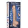 Curve Novelties Fleshstixxx 8" Vibrating Silicone Dildo w/Balls - Vanilla