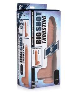 Curve Novelties Big Shot 8" Thrusting Dildo w/Remote Control - Flesh
