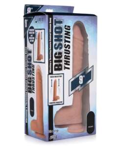Curve Novelties Big Shot 9" Thrusting Dildo w/Remote Control - Flesh