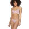 Crystal Pink Underwire Bra & G-String Pink/Silver LG