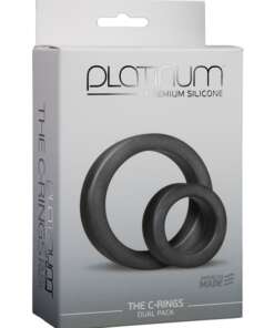 Platinum Silicone C Rings Set - Charcoal