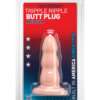Triple Ripple Butt Plug - Medium White