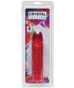 Crystal Jellies 8" Classic Dildo - Pink