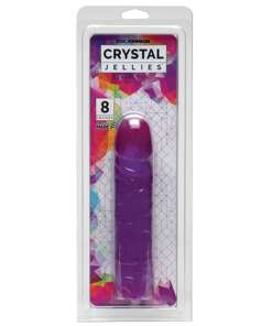 Crystal Jellies 8" Classic Dildo - Purple