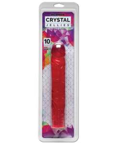 Crystal Jellies 10" Classic Dildo - Pink