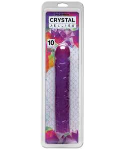 Crystal Jellies 10" Classic Dildo - Purple