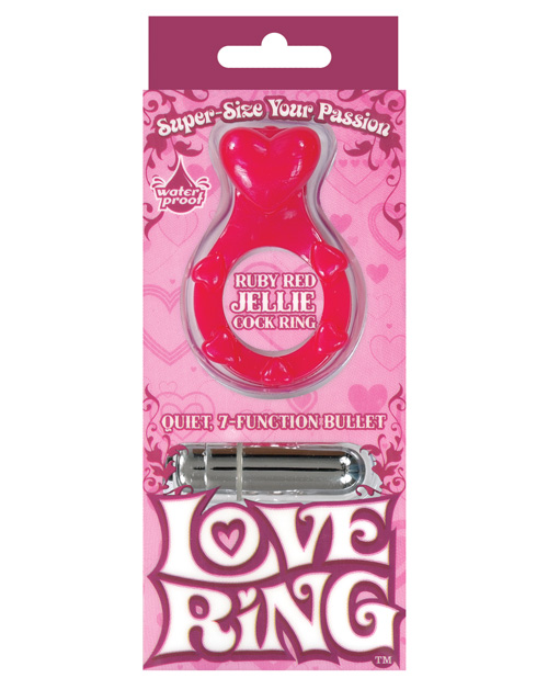 The Love Ring Heart Shaped - Red