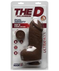 The D 8" Fat D w/Balls - Chocolate