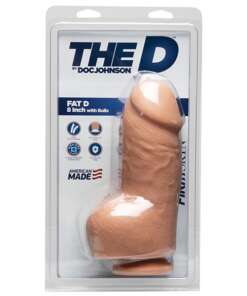 The D 8" Fat D w/Balls - Vanilla