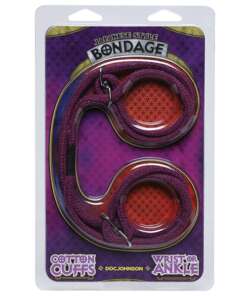 Japanese Style Bondage Wrist or Ankle Cotton Rope - Purple