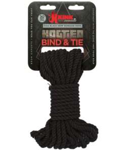 Kink Bind & Tie Hemp Bondage Rope - 30 ft - Black