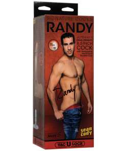 Signature Cocks ULTRASKYN 8.5" Cock w/Removable Vac-U-Lock Suction Cup - Randy