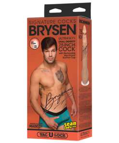 Signature Cocks ULTRASKYN 7.5" Cock w/Removable Vac-U-Lock Suction Cup - Brysen