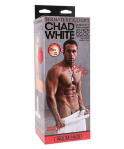 Signature Cocks ULTRASKYN 8.5" Cock w/Removable Vac-U-Lock Suction Cup - Chad White