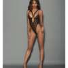 Euphoria Halter Teddiette w/Hose Black O/S