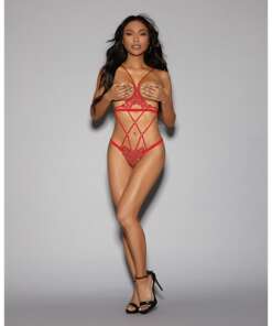 Euphoria Applique Bodysuit Red O/S