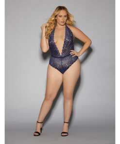 Euphoria Open Back Halter Tie Teddy Navy QN