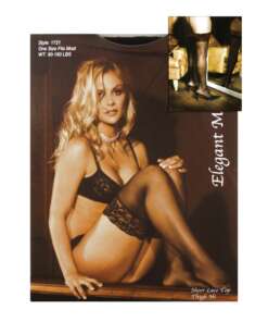 Sheer Lace Top Thigh Highs Black O/S