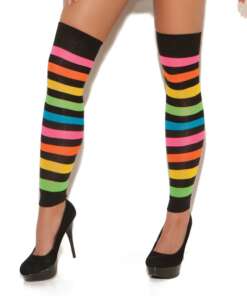 Neon Stripes Leggings Multi Color O/S