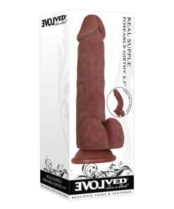 Evolved Real Supple Poseable Girthy Dark 8.5&rdquo;