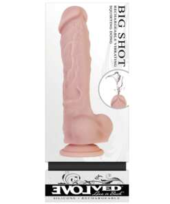 Evolved Big Shot Vibrating & Squirting Dong - Flesh