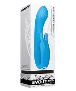 Evolved Sea Breeze Bunny Rechargeable Dual Stim - Blue