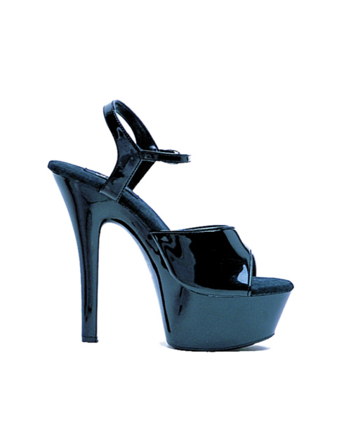 Ellie Shoes Juliet 6" Pump w/2" Platform Black Nine