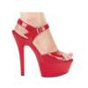 Ellie Shoes Juliet 6" Pump w/2" Platform Red Seven