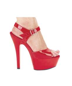 Ellie Shoes Juliet 6" Pump w/2" Platform Red Seven