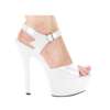 Ellie Shoes Juliet 6" Pump w/2" Platform White Seven
