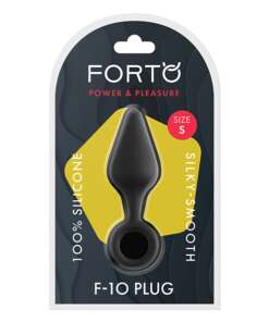 Forto F-10 Silicone Plug w/Pull Ring - Small Black