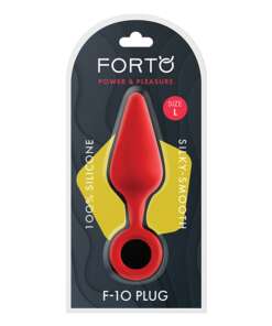 Forto F-10 Silicone Plug w/Pull Ring - Large Red
