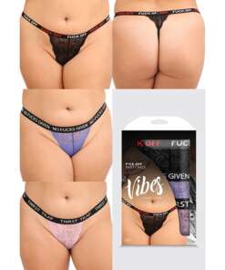 Vibes Fuck 3 Pack Thongs Assorted Colors QN