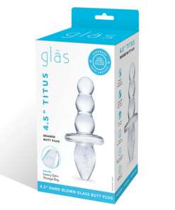 Glas Titus Beaded Glass Butt Plug