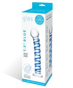 Glas Spiral Glass Dildo - Blue