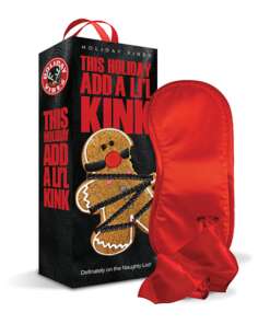 Naughty List Gift Satin Blindfold Wrist & Ankle Sash - Red