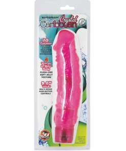 Crystal Caribbean Jelly Vibe #5 Waterproof - 10 Function Pink