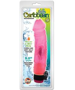 Crystal Caribbean Jelly Vibe  #5 Waterproof - 10 Function Pink