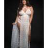 Lace Night Gown w/Lace Panty White QN