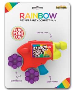 Rainbow Pecker Party Confetti Gun