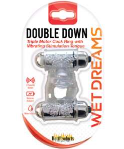 Wet Dreams Double Down Vibrating Cockring w/Bullet