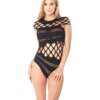 Nothing to Hide Diamond Fishnet Teddy Black O/S