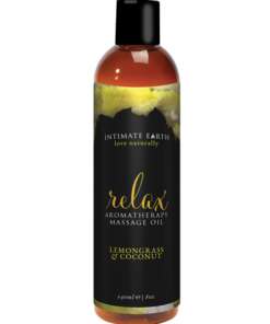 Intimate Earth Relaxing Massage Oil - 240 ml Coconut & Lemongrass