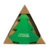 Christmas Tree Stainless Steel Coasters (Dishwasher Safe) - Pack of 4