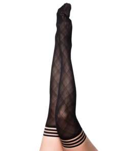 Kix'ies Tiffany Diamond Thigh High Black A