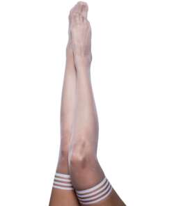 Kix'ies Brooke LeAnne Polka Dot Thigh High White A