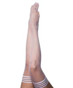 Kix'ies Sammy Fishnet Thigh High White A