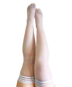 Kix'ies Ashley Sheer Thigh High White D