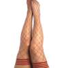 Kix'ies Claudia Large Net Fishnet Thigh Highs Red C