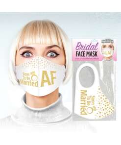 Soon to be Married AF Face Mask - White